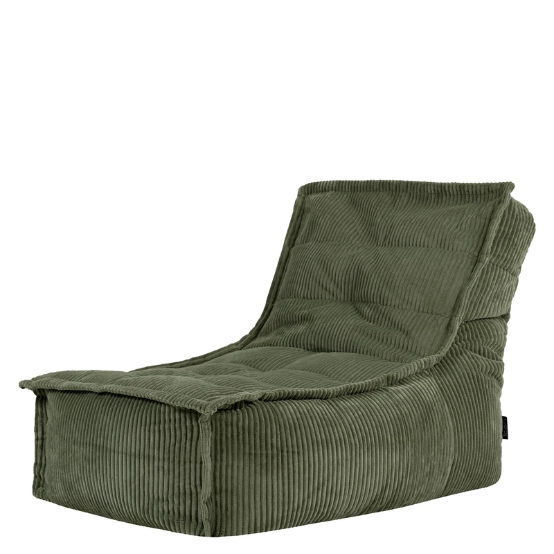 icon Dolce Cord Lounge Bean Bag Chair, Sage Green, Large Adult Bean Bag with Filling Included, Comfy Chair, Living Room, Living Room Furniture, Bedroom Furniture