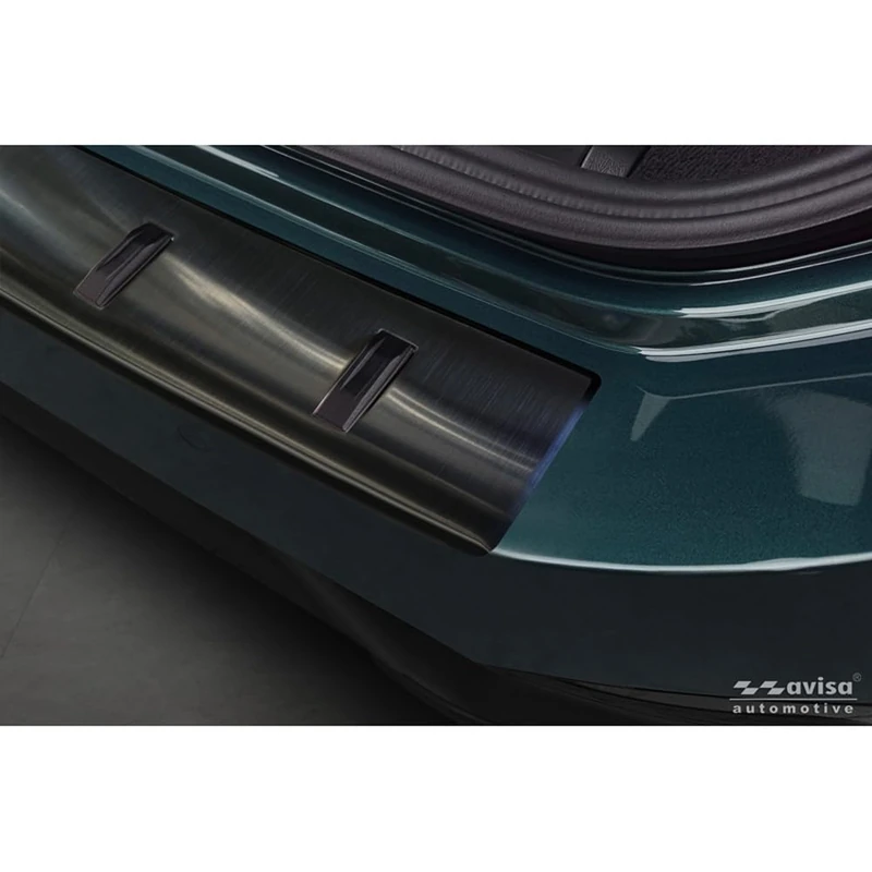 Avisa Black Stainless Steel Rear bumper protector compatible with BMW 5 Series Touring (G61) 2024- incl. M-Sport 'STRONG EDITION'