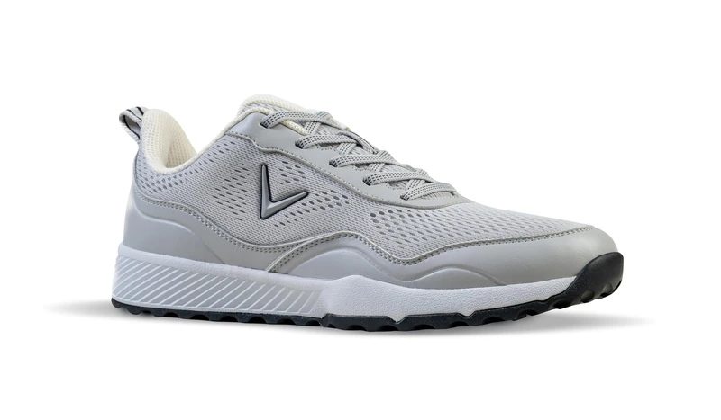 Callaway Golf GTX Aero Breathable Golf Shoe, Grey/White, UK 6.5