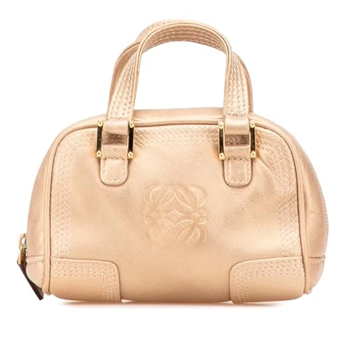 LOEWE Pre-Loved Micro Metallic Leather Amazona Satchel Handbag