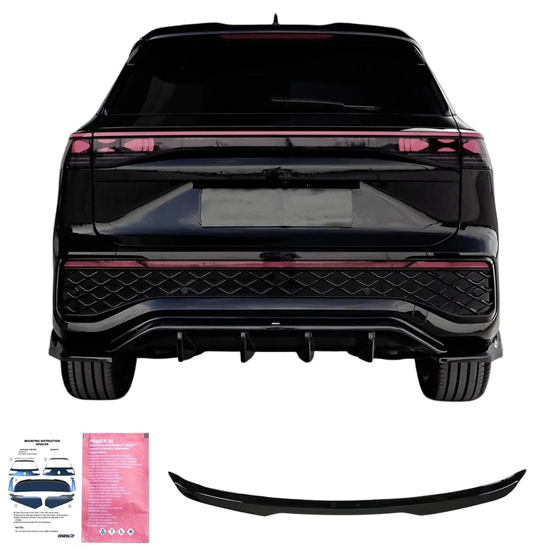 Oneway Roof Spoiler (Cap) compatible with Volkswagen Tayron (R41) 2024- - Gloss black
