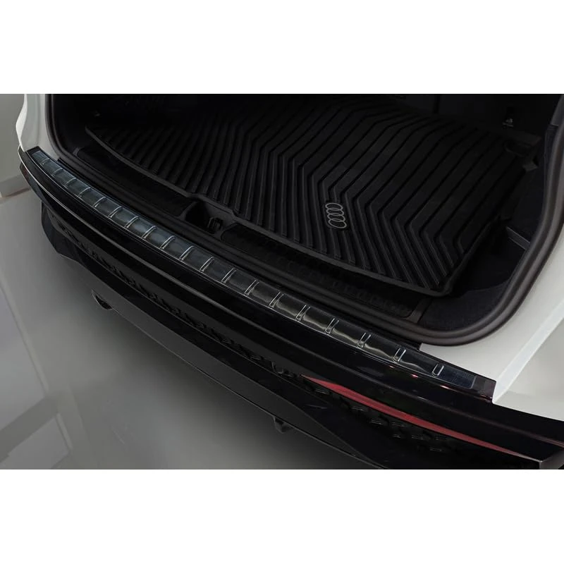 Avisa Black Stainless Steel Rear bumper protector compatible with Audi Q5 (GUB) 2025- 'Ribs' - Image 1