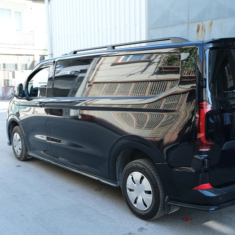 Oneway Set Wheel Arch Trims compatible with Volkswagen Transporter T7 2024- (Long wheel base) - Gloss black