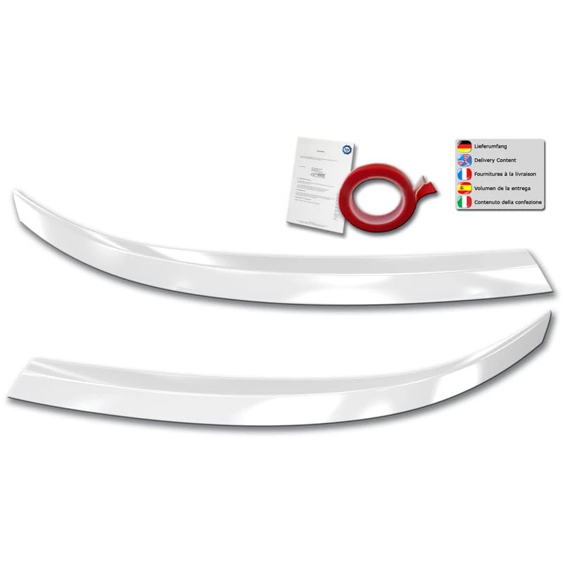 RDX Racedesign Head light spoilers compatible with Volkswagen Transporter T6.1 2021- (ABS Gloss White)