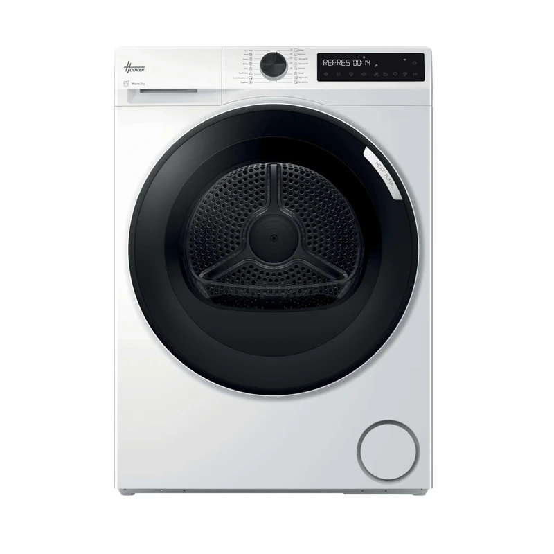Hoover Pro Dry Series 3 Tumble Dryer, Heat Pump, 9kg, 15 Programmes, 99.9% Germ Free, WIFI Connected, White/Black Door, 60x60x85 cm -HBR 9N2BX-80