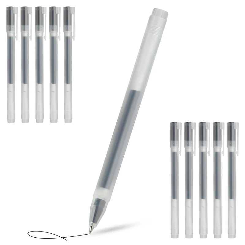 Tali Store Mu Gel Gel Ink Ballpoint Pen, ji 0.5mm, Black, 10-Pack