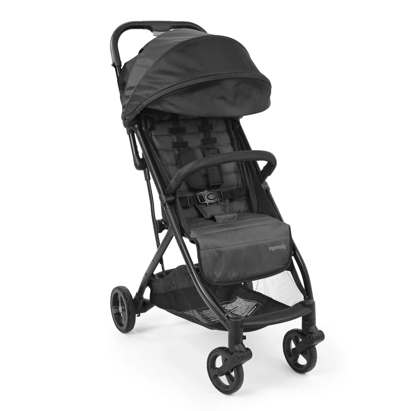 Ingenuity 3Dquickclose Stroller, Lightweight Pushchair, Compact Fold for Travel, Car Seat Compatible, 5-Point Harness, Includes Storage Basket & Oversized Canopy – Birth to 22.5 kg