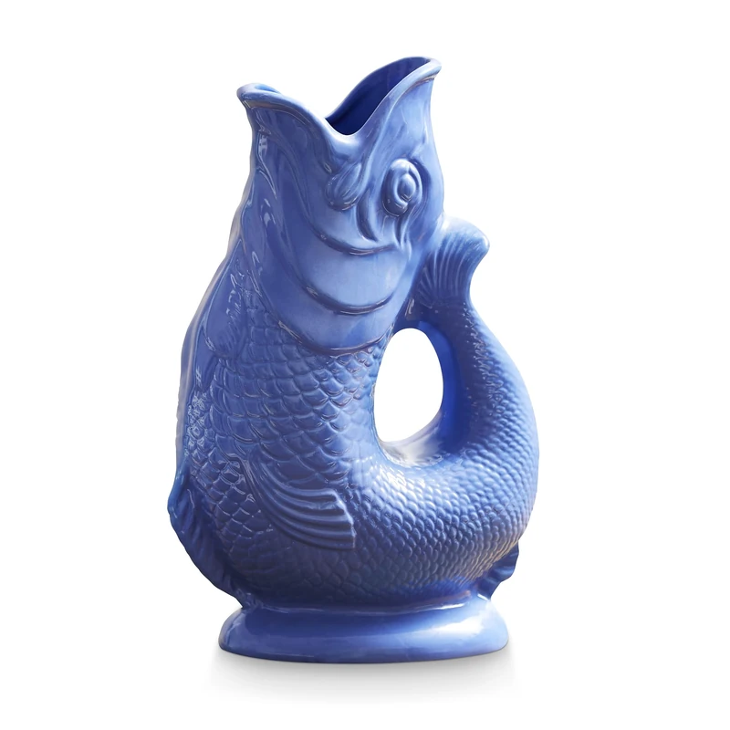 Wade Fish Jug, Handcrafted in Stoke-on-Trent England, Award-Winning Iconic UK Heritage Brand, English Earthenware, 1.2L, Sea Blue