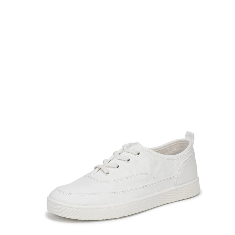 Vionic Women's Cyan Lace-Up Trainers, White Canvas, Medium Fit, UK 8