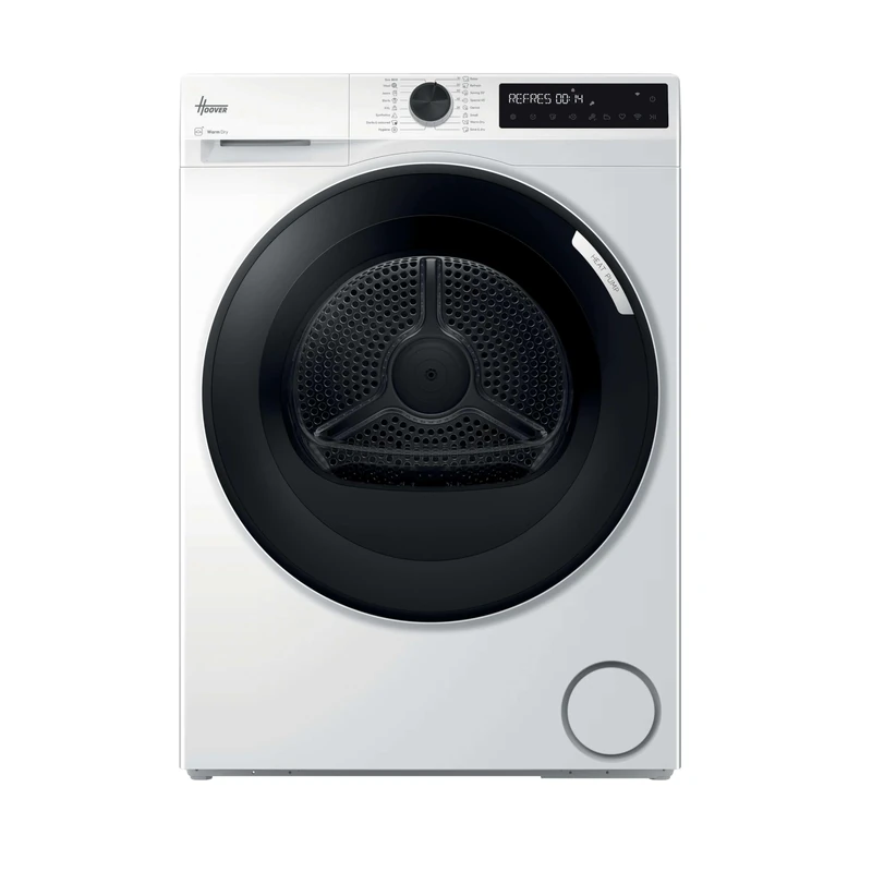 Hoover Pro Dry Series 3 Tumble Dryer, Heat Pump, 10kg, 15 Programmes, 99.9% Germ Free, WIFI Connected, White/Black Door, 60x60x85 cm -HBR 10N2BX-80