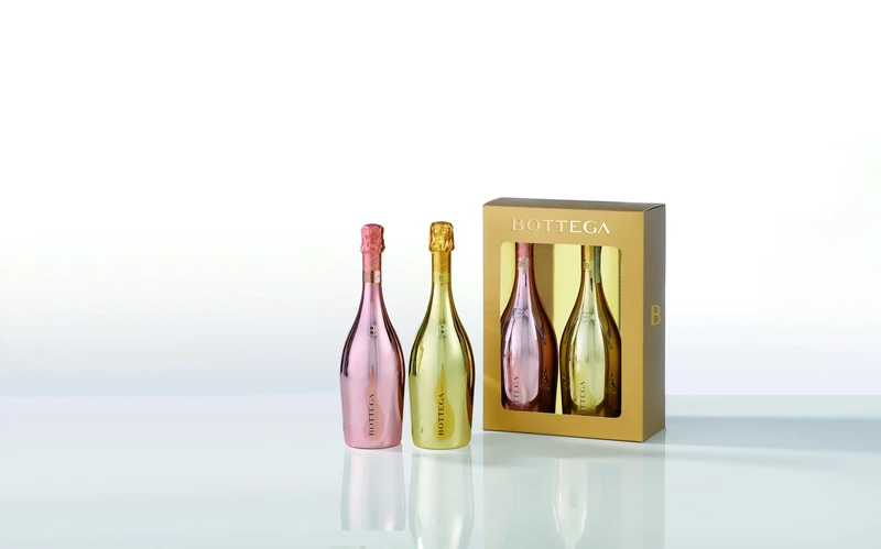 Bottega Gift Set Italian Sparkling Life - 1 Rose Gold 750ml & 1 Gold Prosecco DOC 750ml