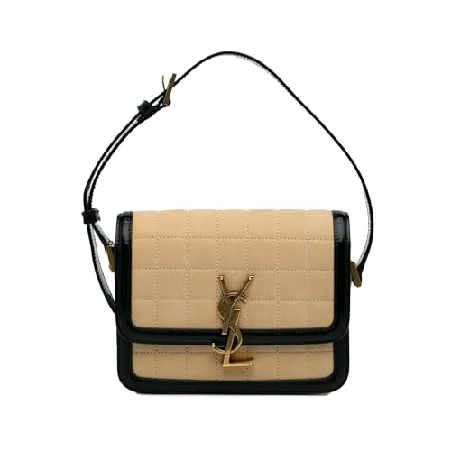 Yves Saint Laurent Pre-Loved Small Quilted Suede Solferino Satchel In Box