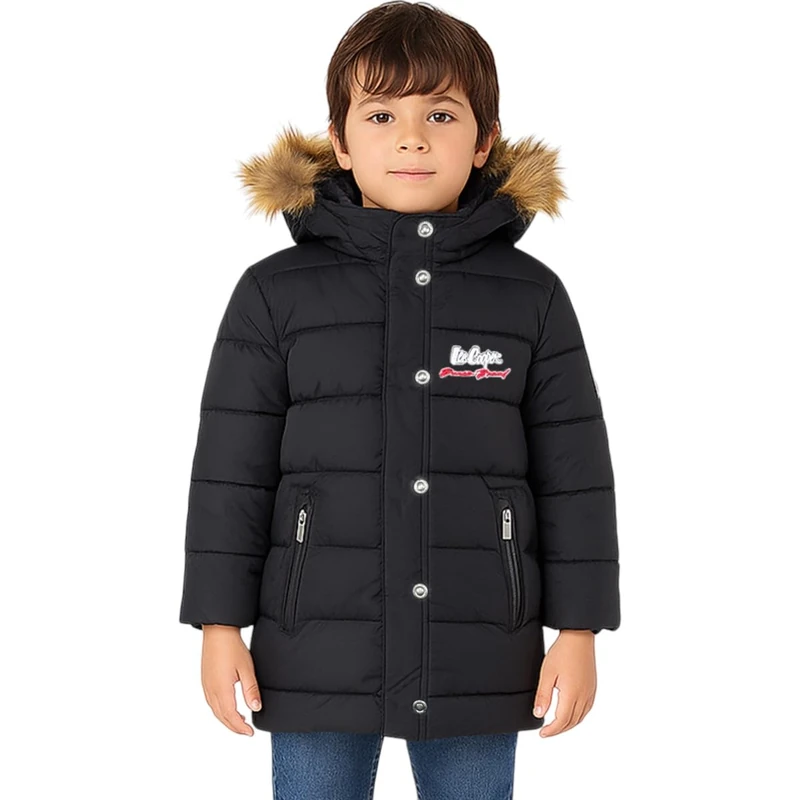 Lee Cooper Unisex Kid's Garcon Parka, Black/White, 14 Years - Image 1