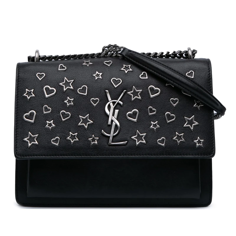 Pre-Loved Medium Leather Monogram Stars And Hearts Sunset Crossbody Bag