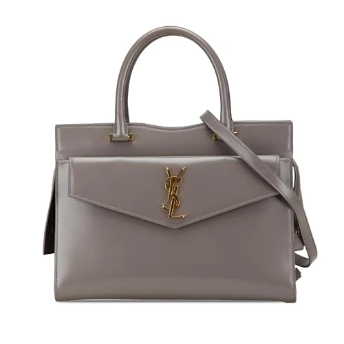 Yves Saint Laurent Pre-Loved Medium Leather Monogram Uptown Satchel Handbag