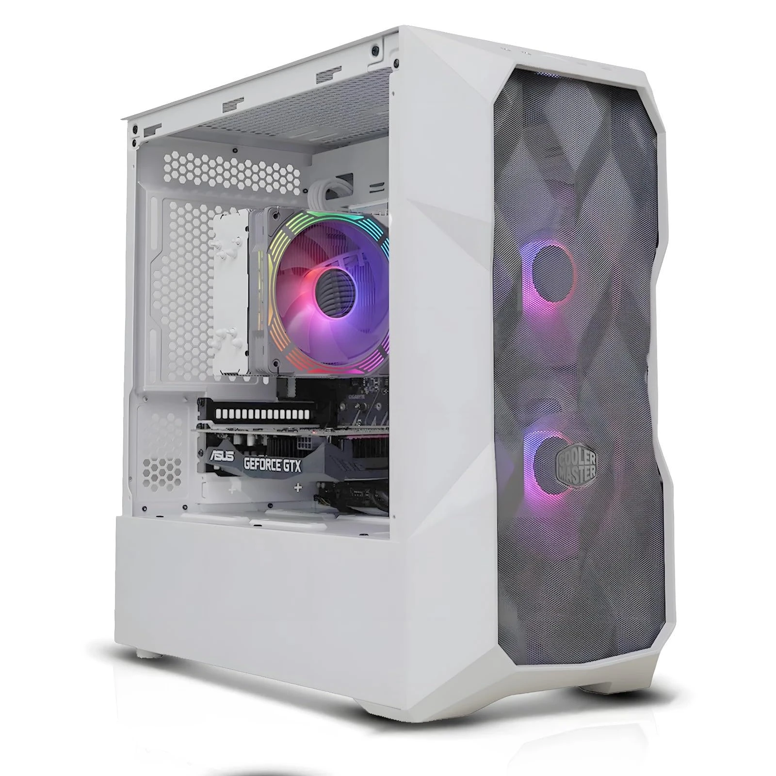 BIRMINGHAM AV Gaming PC – AMD Ryzen 5 5500 with NVIDIA RTX 5050 8GB, 16GB RAM, 1TB NVMe SSD, RGB Case, Windows 11 Pro - White