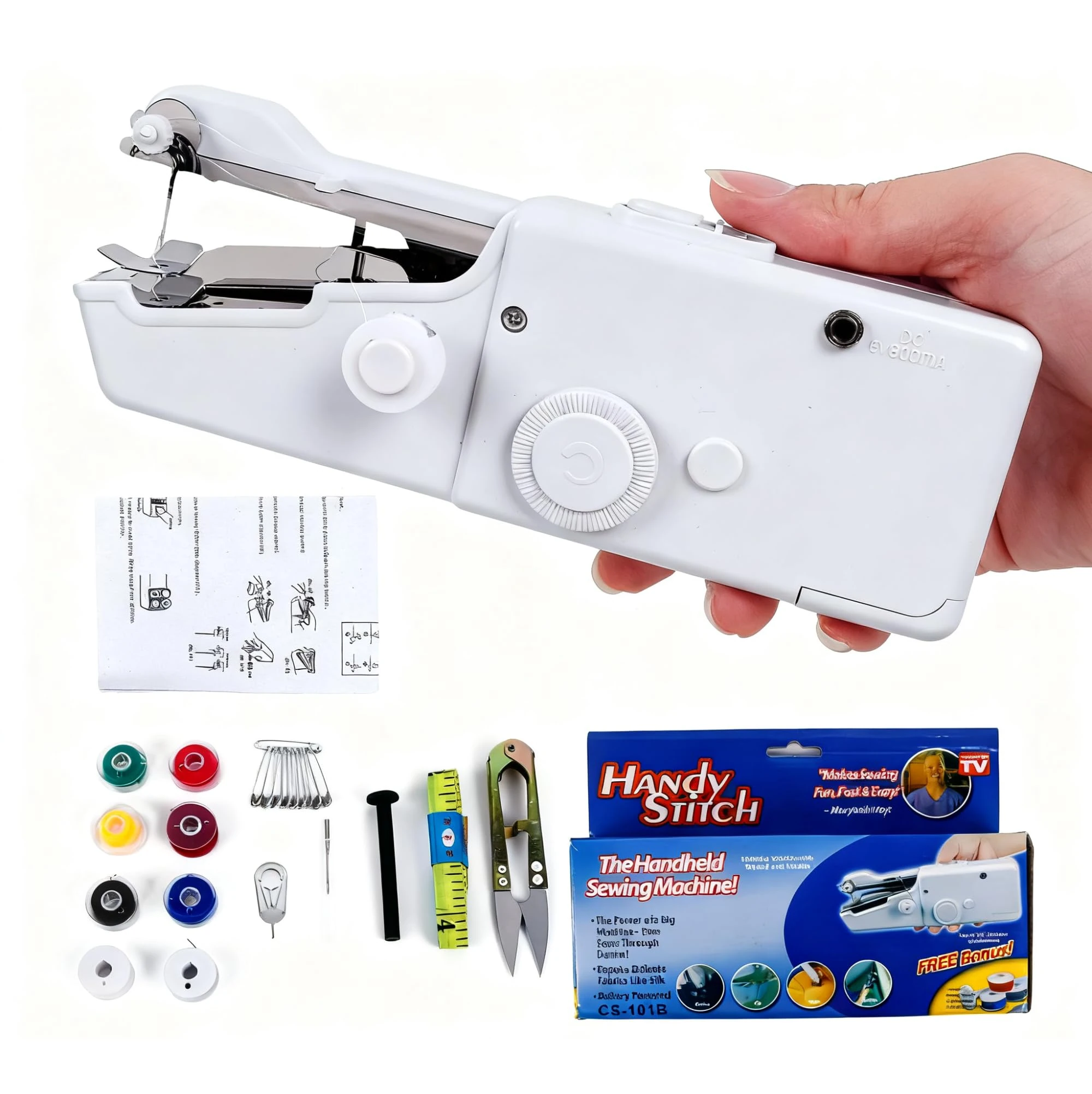 Mini Handheld Sewing Machine – Portable & Lightweight, Ideal for Quick Repairs, DIY Projects, Travel & Home Use, Easy to Use, Battery Operated