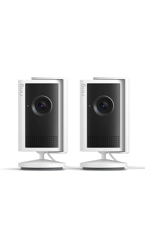 Ring Indoor Camera Plus (newest gen)| Plug-In Security Camera | Retinal 2K, 4x Enhanced Zoom, Low-Light Sight, Manual Lens Cover | 30-day free trial of Ring Subscription Plan | 2 cameras