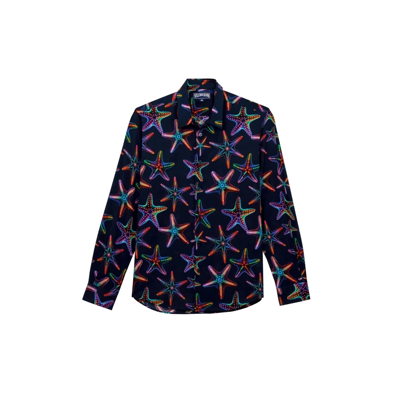 Vilebrequin, Organic Cotton Shirt Disco Stars, Xl, Navy