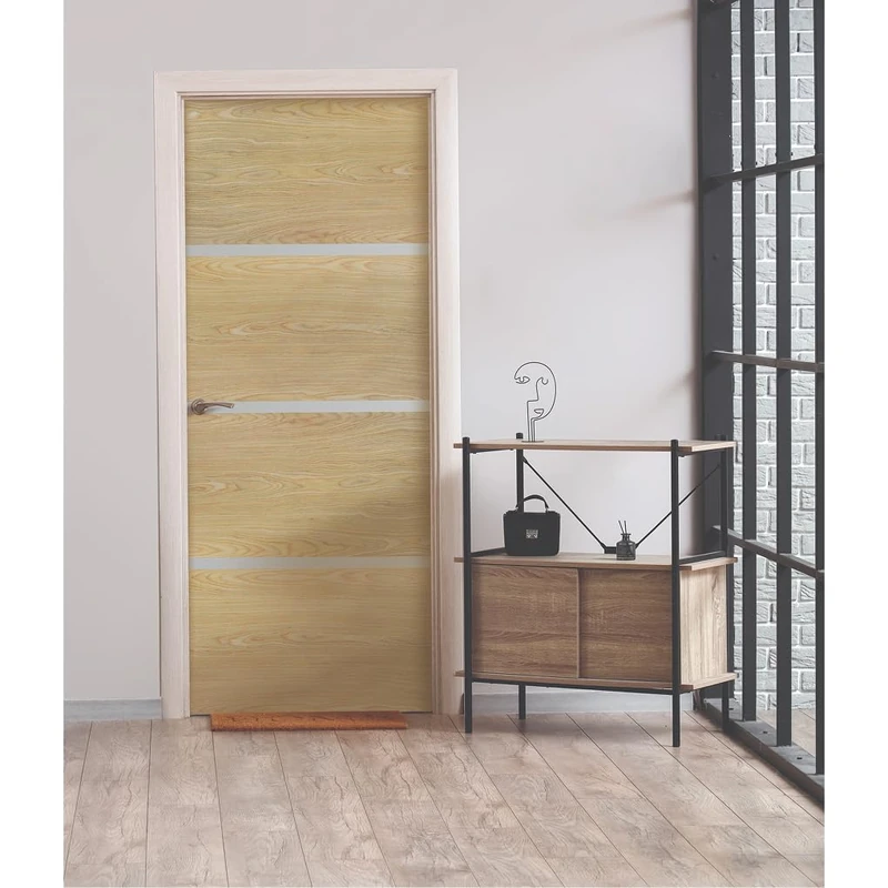 Nordlinger Pro Door Renovation Kit – 890546 – FSC Mixed Wood 70% – Light Oak – Not Glued – Aluminium Profiles – Interior Renovation - Image 1