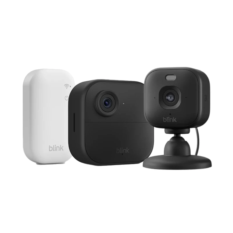 Blink Outdoor 4 camera (newest gen)+ Blink Mini 2K+ Black (newest gen) – Wireless HD smart security camera, two-year battery life, enhanced motion detection - 1 camera system with Sync Module Core incl. - IP65