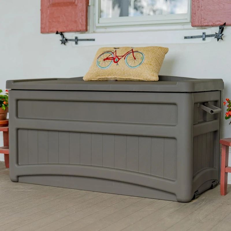 Rowlinson Suncast Dakota 276L Storage Box - Stone Grey