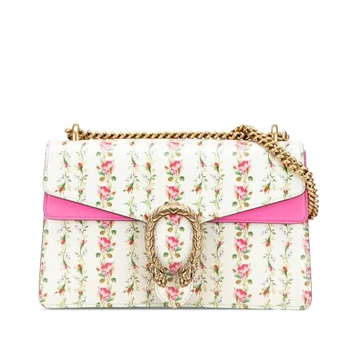 Gucci Pre-Loved Limited Edition Small Calfskin Floral Print Dionysus Shoulder Bag