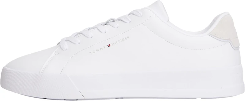 Tommy Hilfiger Men's TH Court CORE FM0FM05904YBS006 Low Top, White, 45 - Image 1