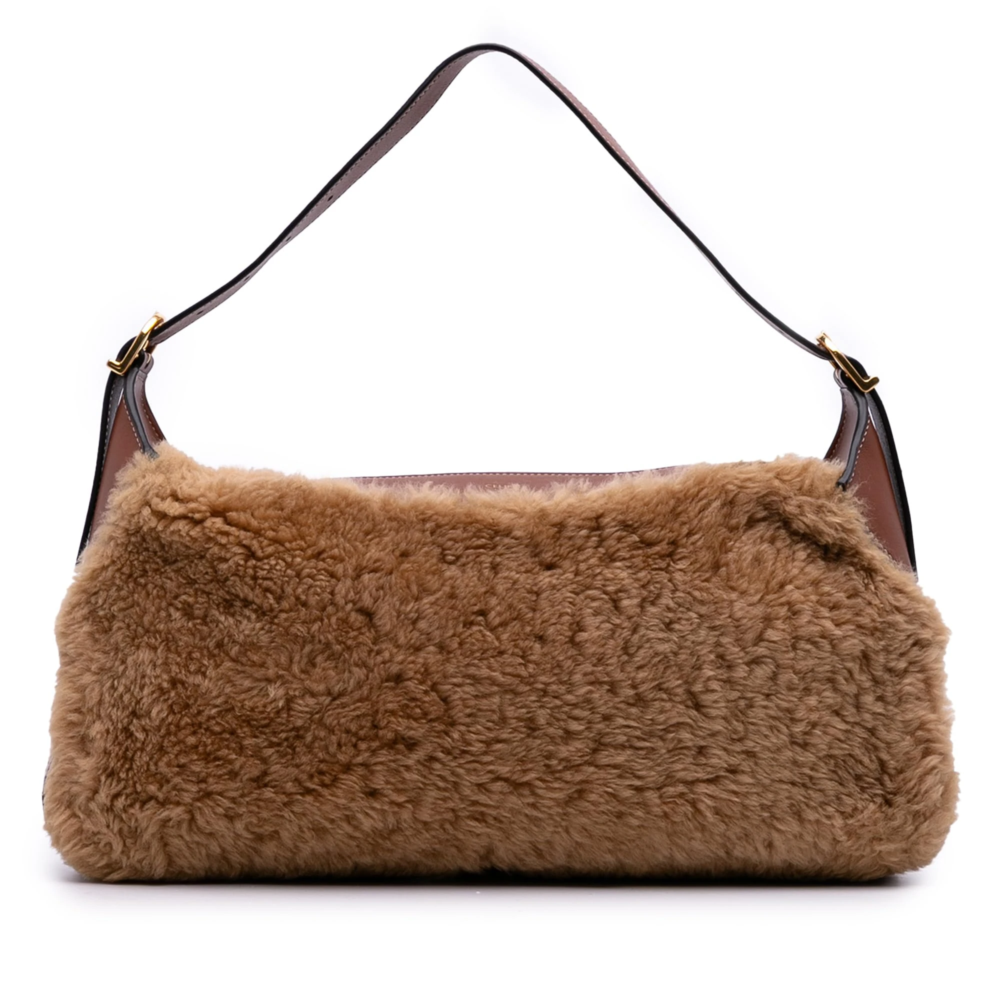 Pre-Loved Shearling and Leather Romy Shoulder Bag