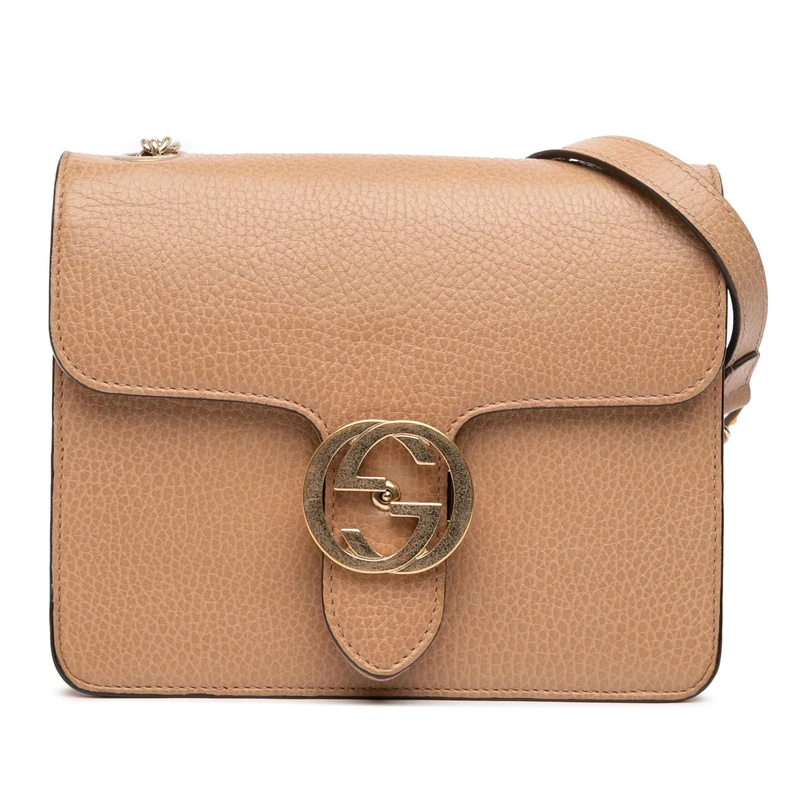 Gucci Pre-Loved Small Dollar Calfskin Interlocking G Crossbody Bag