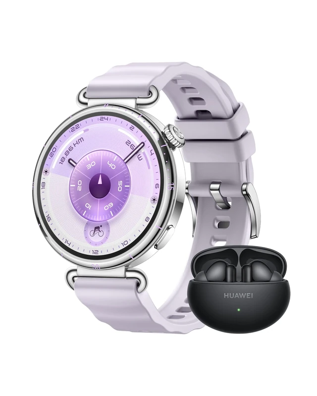 HUAWEI WATCH GT 6 41mm Lilac + FreeBuds 6i Black, AMOLED Touchscreen, up to 14 days battery life, Cycling, 100+ Sports Mode, iOS & Android Compatible, Emotional Wellbeing