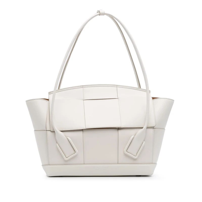 Bottega Veneta Pre-Loved Medium Calfskin Maxi Intrecciato Arco Bag Tote