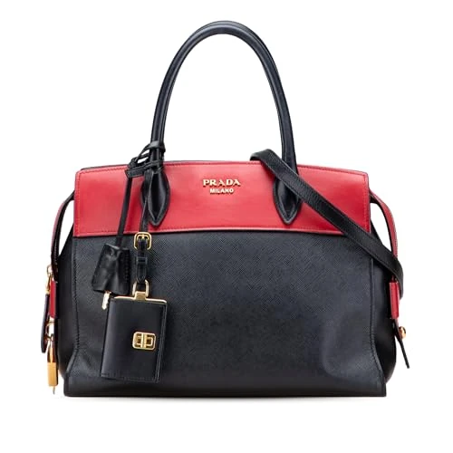 Prada Pre-Loved Saffiano And City Calf Esplanade Satchel Handbag