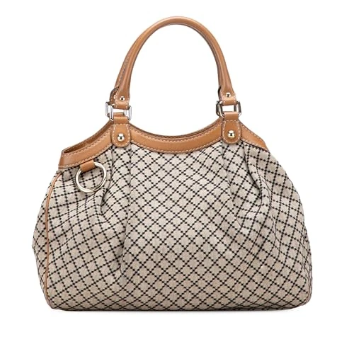 Gucci Pre-Loved Medium Diamante Canvas Sukey Tote