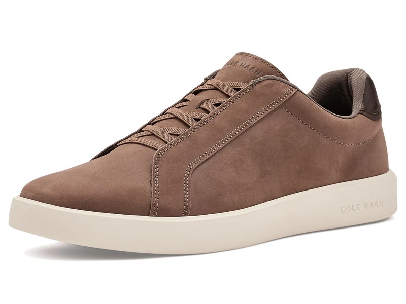 Cole Haan Men's Grand Crosscourt Daily Lace-to-Toe Slip On Sneaker, Light Whiskey Nubuck/Madeira/Ivory, 6.5-M UK