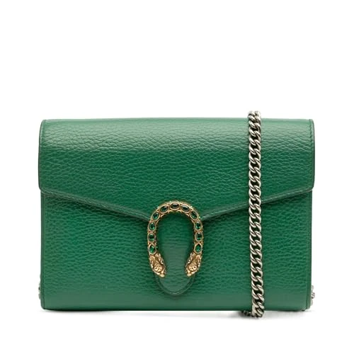 Gucci Pre-Loved Mini Leather Dionysus Wallet on Chain Handbag