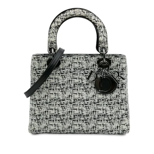 Dior Pre-Loved Medium Tweed Lady Handbag