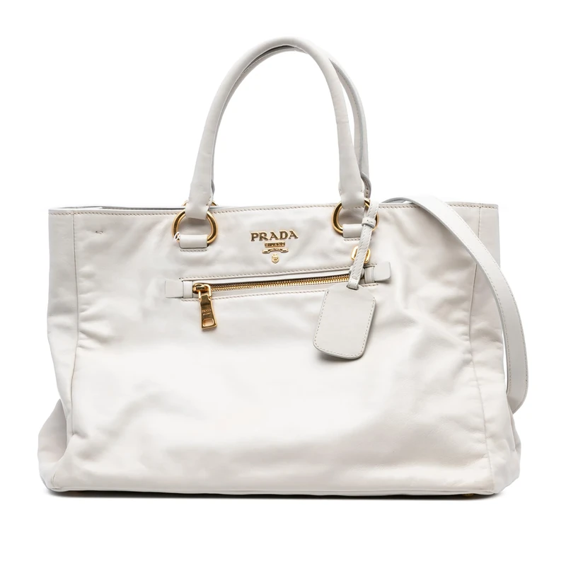 Prada Pre-Loved Soft Calf Satchel Handbag