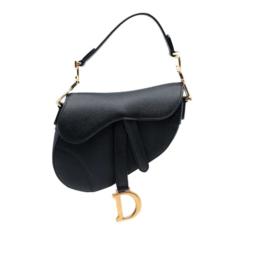 Dior Pre-Loved Mini Grained Calfskin Saddle Handbag