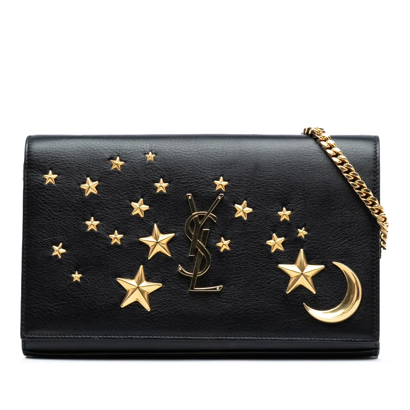 Yves Saint Laurent Pre-Loved Leather Moon And Star Monogram Kate Wallet On Chain Handbag Crossbody Bag