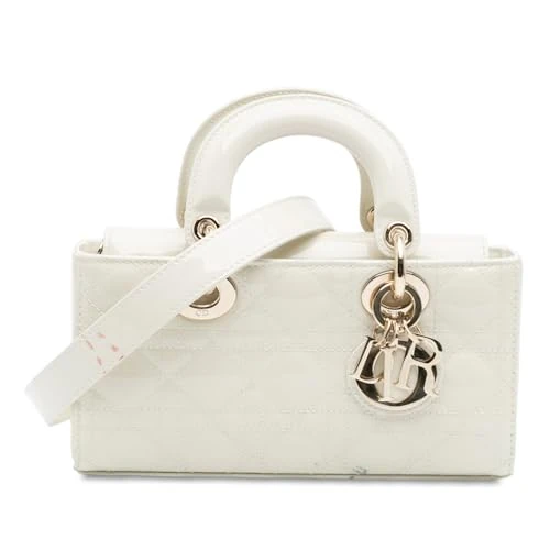 Pre-Loved Small Patent Cannage Lady D Joy Handbag