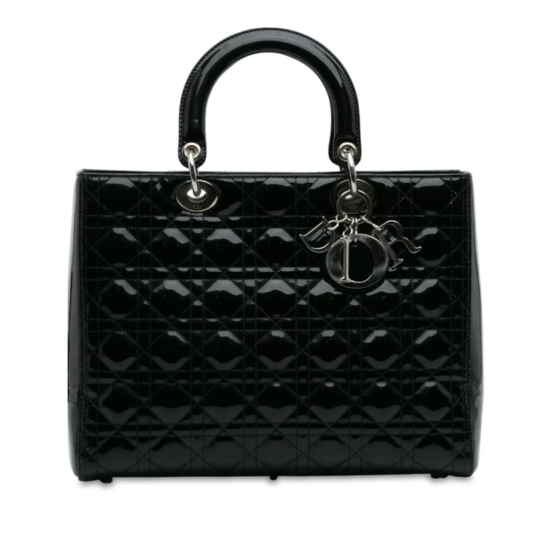 Dior Pre-Loved Large Patent Cannage Lady