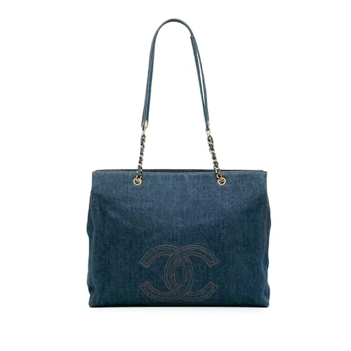 Chanel Pre-Loved CC Denim Chain Tote Bag