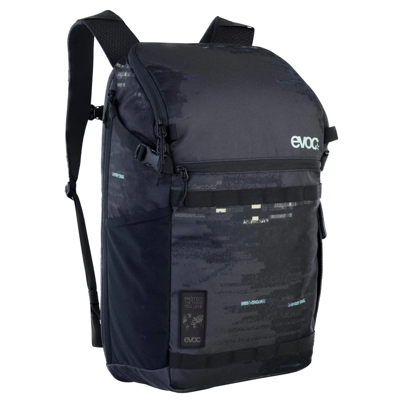 EVOC TRAVEL BACKPACK 22 Travel backpack (carry-on backpack with top opening, laptop compartment with side access, organiser compartments, side pockets, volume: 22 l), multicolour