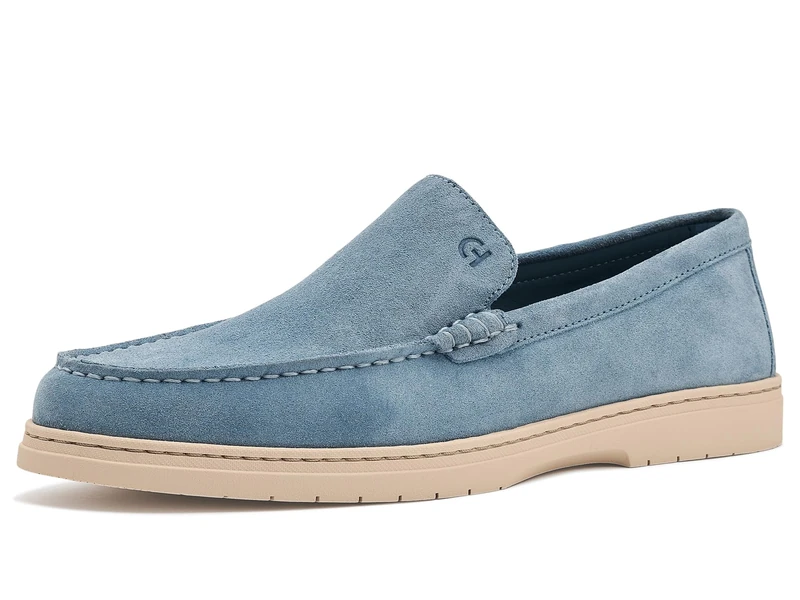 Cole Haan Men's Greenwich Grand Venetian Loafer, Dusty Blue Suede/Ivory, 7-M UK