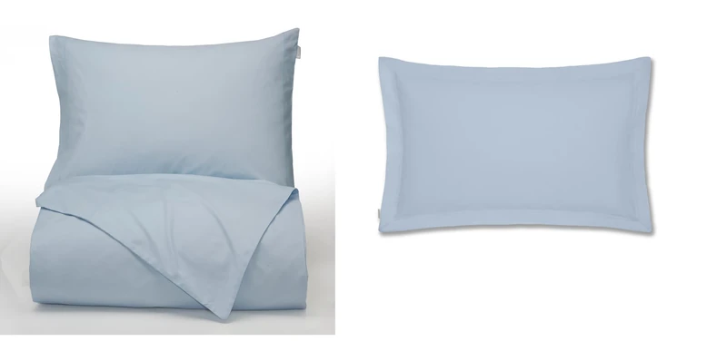 Plain Dyed Blue Duvet Cover Set 250 x 220 + 50 x 80 (2) H/W + 50 x 80 cm (2) Oxford