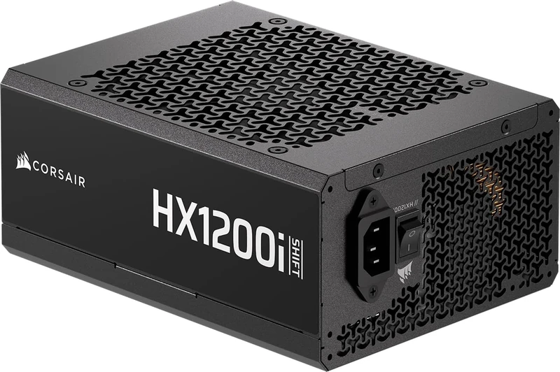 CORSAIR HX1000i SHIFT Fully Modular ATX Power Supply – Built-in iCUE LINK System Hub, Native 12V-2x6 Cable, ATX 3.1 & PCIe 5.1, Side-Mounted Connectors, Cybenetics Platinum – Black