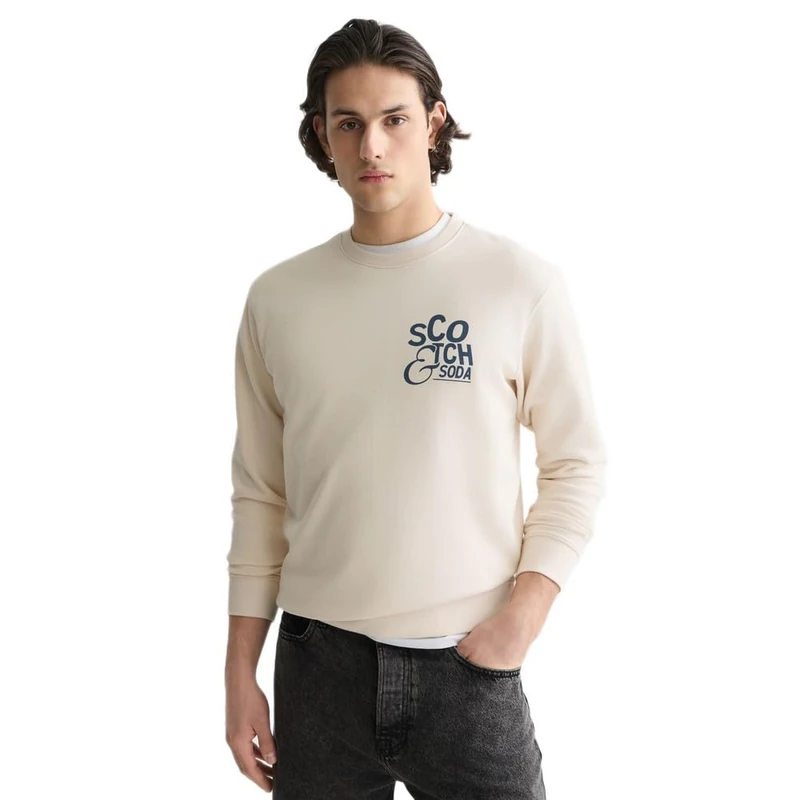Scotch & Soda Left Chest Artwork Crewneck Sweatshirt - Image 1