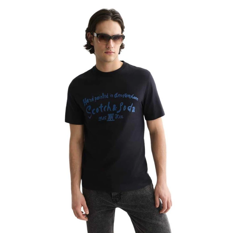 Scotch & Soda Chest Artwork T-Shirt