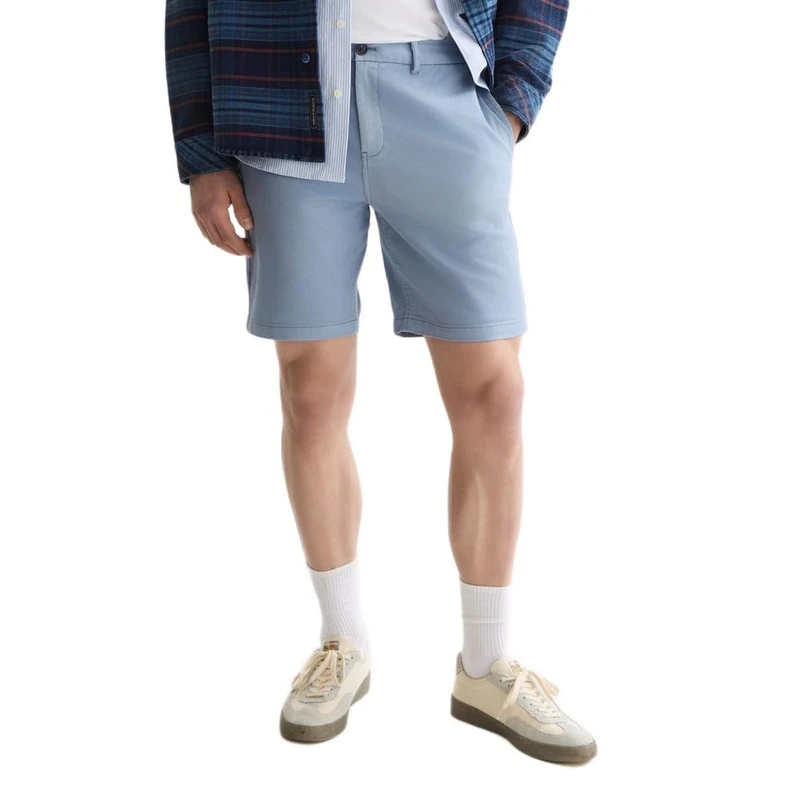 Scotch & Soda Men's Stuart Short Chino, Faded Denim 420, 34 W